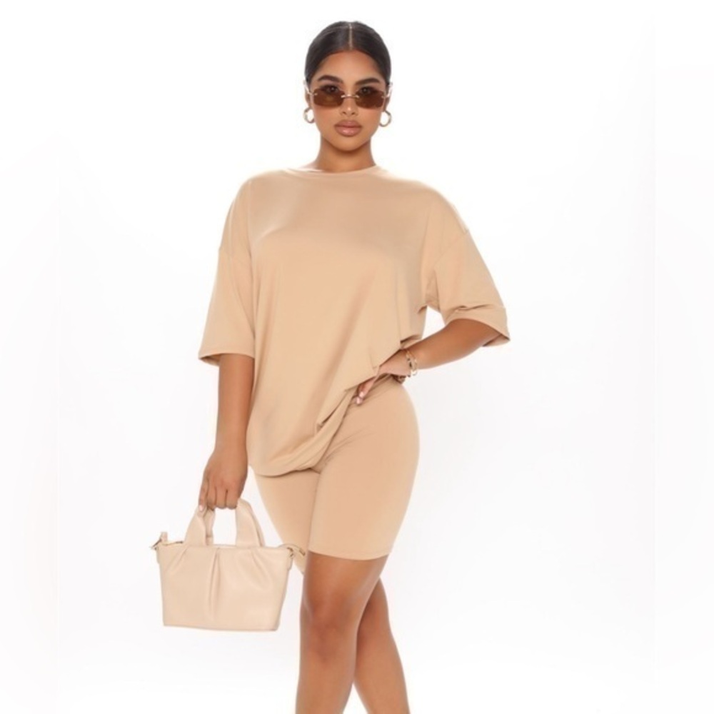 WOMENS S TAN 2-PIECE LOUNGE SET‼️